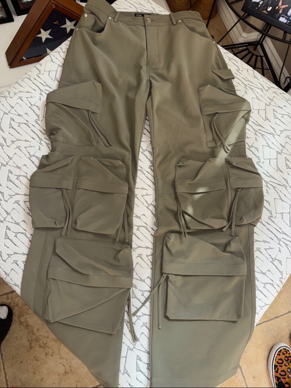 Olive Green Multi-Pocket Cargo Pants
